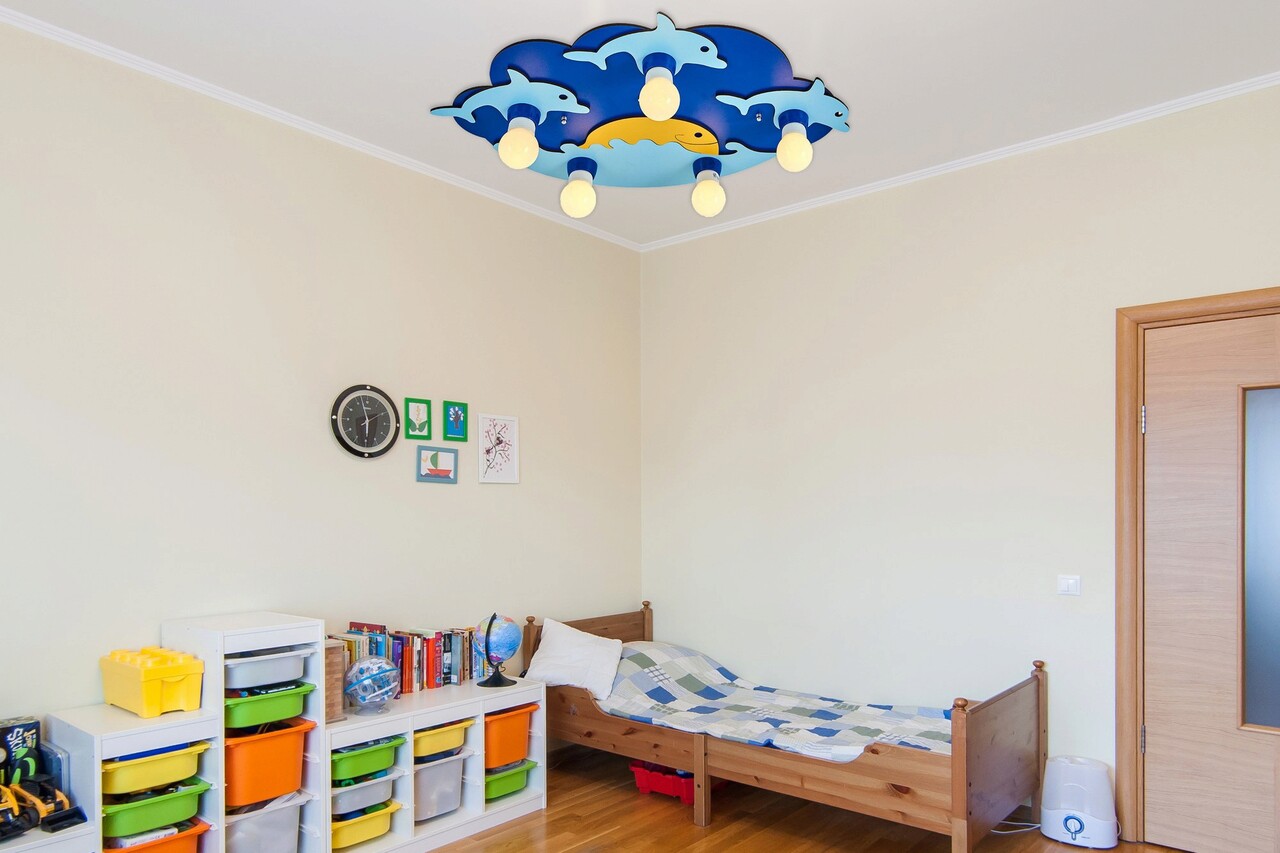 Lustra, Opviq, 414LRC1546, Albastru - imagine 3